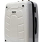 JCB - Loadall Hard Shell Suitcase, 24" - Medium - Built-in TSA Suitcase Locks, 360 Degree Spinner Wheels - Made with ABS Polycarbonate Hard Shell - Flight Case - Luggage Bags for Travel - White