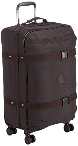 Kipling SPONTANEOUS M, Medium 4-Wheeled 360° Suitcase with Elastic Straps, TSA Lock, 66 cm, 71 L, Black Noir