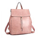 Miss Lulu Vintage Oil-Wax Faux Leather Backpack