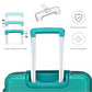 Kono Abs 24 Inch Sculpted Horizontal Design Suitcase - Teal