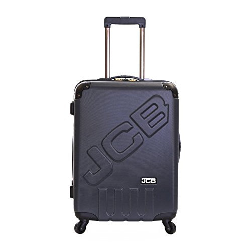 JCB - Lightweight Hard Shell Suitcase, 24" - 360 Degree Spinner Wheels - Made with ABS Polycarbonate Hard Shell - Flight Case - Luggage Bags for Travel - Grey