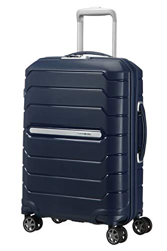 Samsonite Flux - Spinner S Expandable Hand Luggage, 55 cm, 44 L, Blue (Navy Blue)