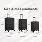ANTLER - Large Suitcase - Clifton Luggage - Size Large, Black - 132L, Lightweight Suitcase for Travel & Holidays - Large Suitcase 4 Wheels, Expandable Zip, Twist Grip Handle - TSA Approved Locks