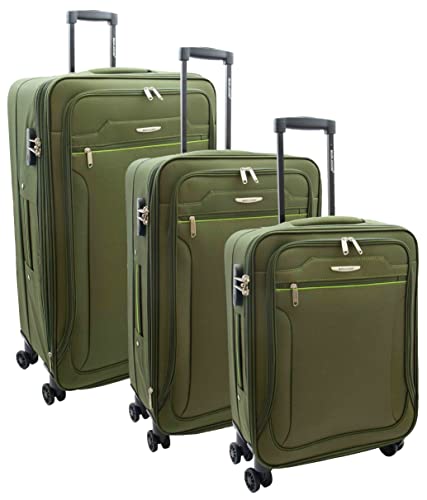 Full Set of 3 Sizes Suitcase Luggage Cosmic Khaki