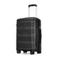 GinzaTravel 3-piece sets luggage with scratch-resistant PP material, expandable（all 20 25 29 Super light, large-capacity double seal suitcase, Black color, Carry-On 20-Inch, Lightweight Luggage Tsa