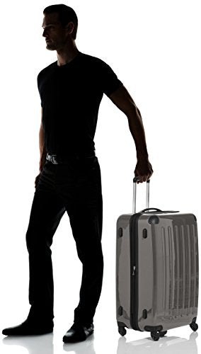 HAUPTSTADTKOFFER - Alex - Luggage Suitcase Hardside Spinner Trolley 4 Wheel Expandable, 75cm, graphite