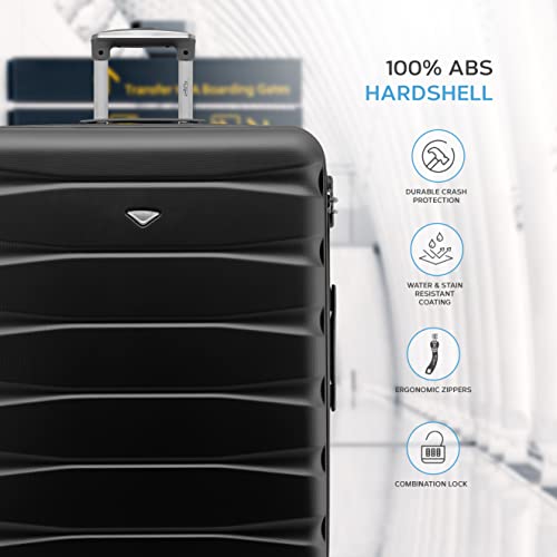 Flight Knight Lightweight 4 Wheel ABS Hard Case Suitcases Cabin & Hold Luggage Options Approved For Over 100 Airlines Including easyJet, British Airways, RyanAir, Virgin Atlantic, Emirates & Many More