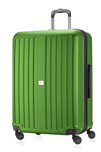 HAUPTSTADTKOFFER - X-Berg - Luggage Suitcase Hardside Spinner Trolley 4 Wheel Expandable, TSA, 65 cm, Applegreen mat