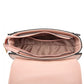 Miss Lulu Matte Leather Midi Handbag - Pink