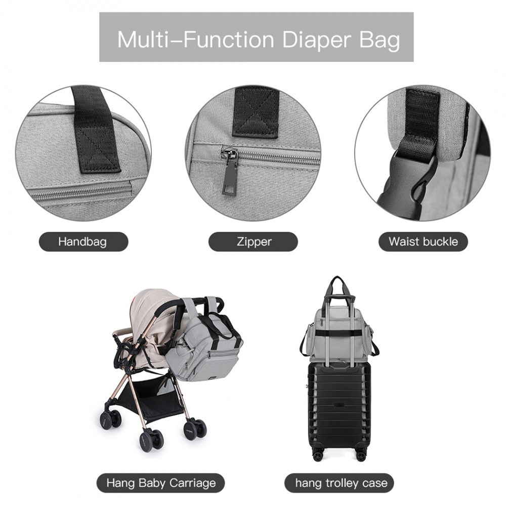 Kono Multi Way Travel Baby Changing Bag - Grey