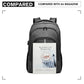 Kono Large Backpack With Reflective Stripe And USB Charging Interface - Grey