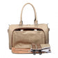 Miss Lulu Leather Look Maternity Changing Shoulder Bag Beige