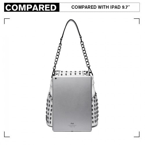 Miss Lulu Skull Studded Backpack Shoulder Bag