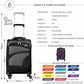 Aerolite Lightweight 4 Wheel Carry On Hand Cabin Luggage Suitcase Black Grey for British Airways Ryanair (Priority) easyJet (Plus/Flexi) & Many More