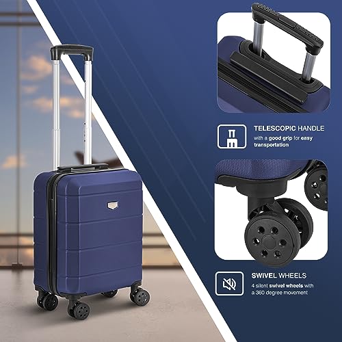 Lugg Jetset Lightweight Travel Cabin Bag Luggage Set, Carry-on Approved Suitcase, ABS Shell Protection, Water Resistant & Secure Locking System - Easyjet, British Airways, TUI & More