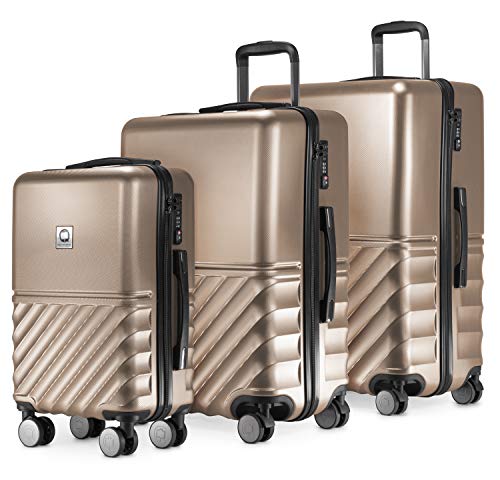 Hauptstadtkoffer Boxi - Hartschalen-Koffer Koffer Trolley Rollkoffer Reisekoffer TSA, 4 Rollen, Hand Luggage 65 Centimeters 70 Gold