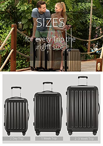 HAUPTSTADTKOFFER - Alex - Luggage Suitcase Hardside Spinner Trolley 4 Wheel Expandable, 75cm, graphite