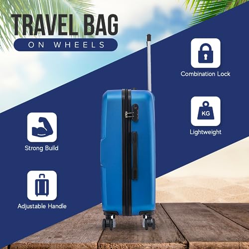 FLYMAX 29" Large Suitcases on 4 Wheels Lightweight Hard Shell Luggage Durable Check in Hold Luggage Built-in 3 Digit Combination