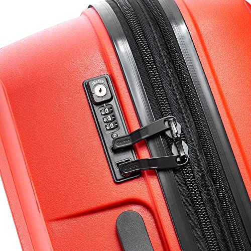 DELSEY PARIS - BELMONT PLUS - Large Rigid Suitcase extendable - 76x52x34 cm - 110 liters - L - Fade Red