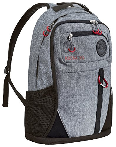 Trespass Rocka, Grey, Backpack 35L with 2 Shock Proof Compartments, Grey