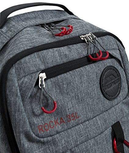 Trespass Rocka, Grey, Backpack 35L with 2 Shock Proof Compartments, Grey