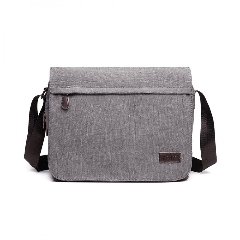 Kono Classic Expanding Messenger Bag - Grey