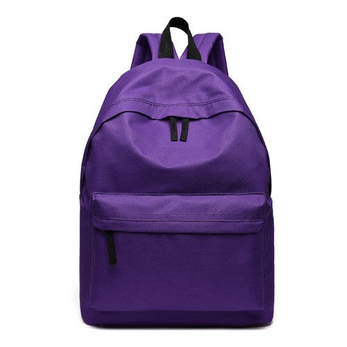 Miss Lulu Large Plain Unisex Backpack