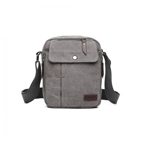 Kono Multi Pocket Cross Body Shoulder Bag - Grey