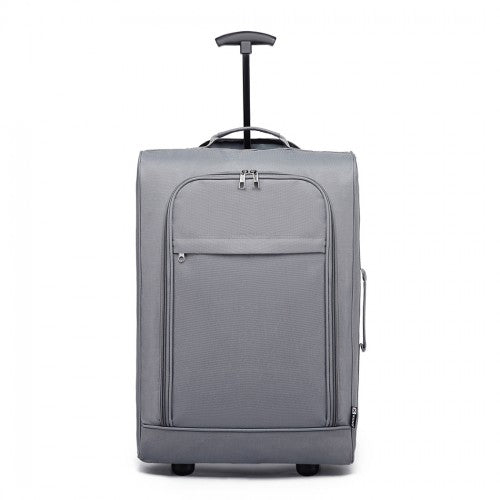 Kono Cabin Size Soft Shell Hand Luggage - Grey