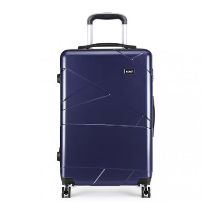 Kono 20 Inch Bandage Effect Hard Shell Suitcase - Navy