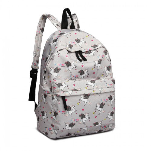 Miss Lulu Large Backpack Unicorn Print