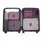 Kono 6 Piece Polyester Travel Luggage Organiser Bag Set - Burgundy