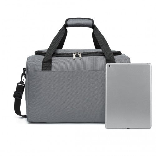 Kono Structured Travel Duffle Bag - Grey