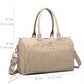 Miss Lulu Leather Look Maternity Changing Shoulder Bag Beige