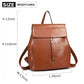 Miss Lulu Vintage Oil-Wax Faux Leather Backpack