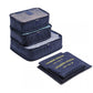 Miss Lulu 6 Piece Polyester Travel Luggage Organiser Bag Set - Navy