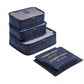 Miss Lulu 6 Piece Polyester Travel Luggage Organiser Bag Set - Navy