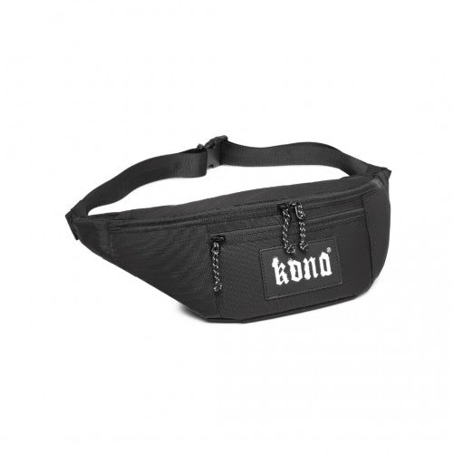 Kono Lightweight Fashion Sports Bum Bag For Men And Women - Black