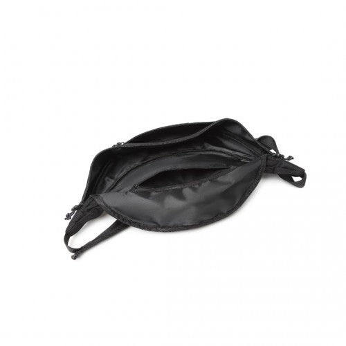 Kono Lightweight Fashion Sports Bum Bag For Men And Women - Black