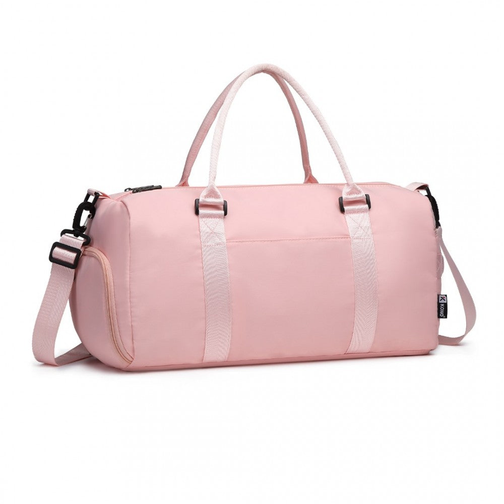 Kono Multi Waterproof Gym Bag Carry On Weekend Bag - Pink