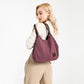 Kono Canvas Shoulder Tote Bag - Claret