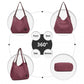 Kono Canvas Shoulder Tote Bag - Claret