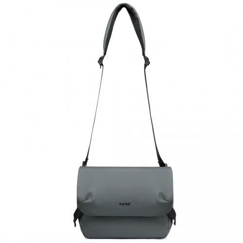 Kono Modern PVC Coated Water Resistant Crossbody - Grey