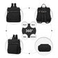 Kono Multi Way Anti-Theft Waterproof Backpack Shoulder Bag - Black