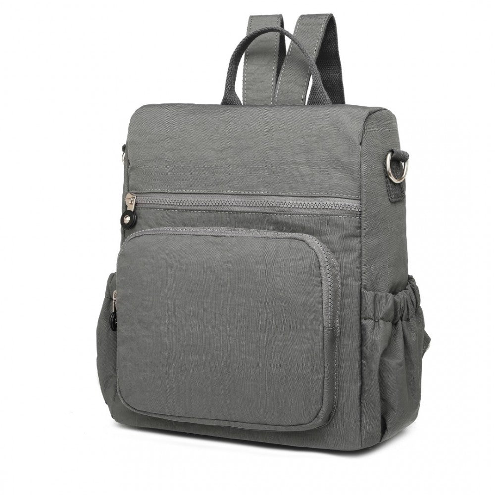 Kono Multi Way Anti-Theft Waterproof Backpack Shoulder Bag - Grey