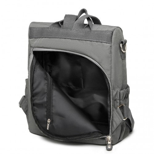 Kono Multi Way Anti-Theft Waterproof Backpack Shoulder Bag - Grey