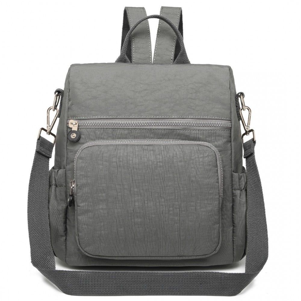 Kono Multi Way Anti-Theft Waterproof Backpack Shoulder Bag - Grey