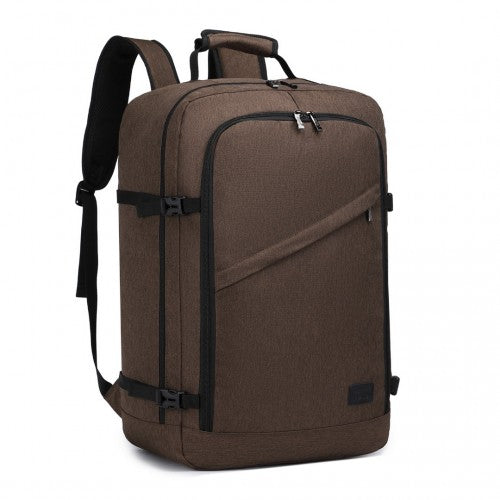 Kono Lightweight Cabin Bag Travel Business Backpack - Brown