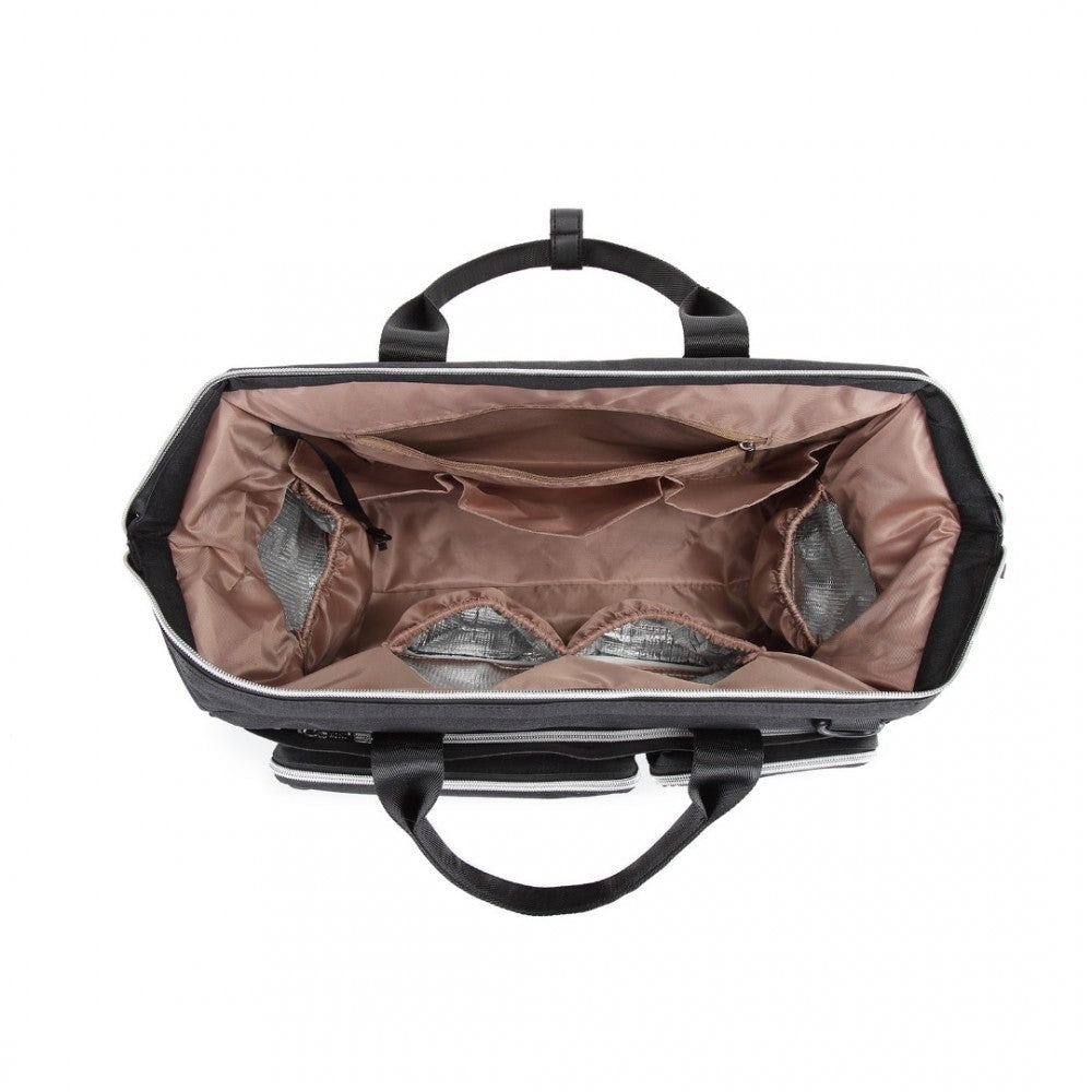 Kono Multi-Compartment Maternity Bag - Black