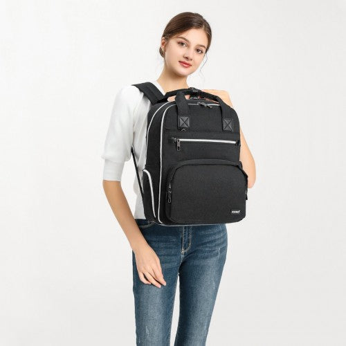 Kono Classic Multi Functional Changing Backpack With USB Charging Interface - Grey